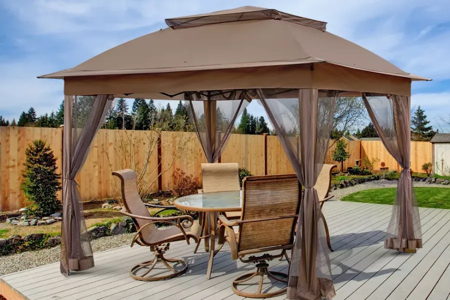 enclosed pop up gazebo
